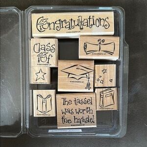 Graduation Rubber Stamp Set